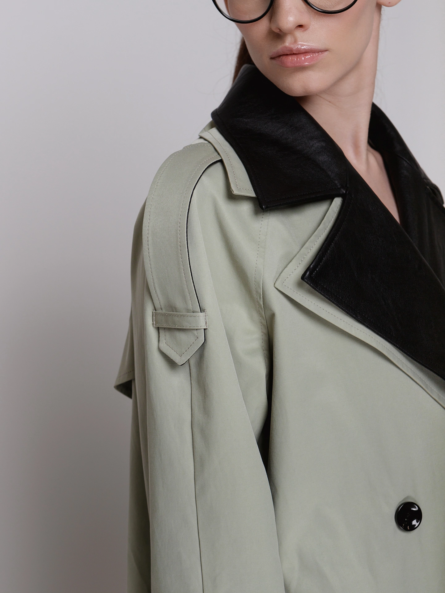 Тренч оверсайз со съёмной отделкой