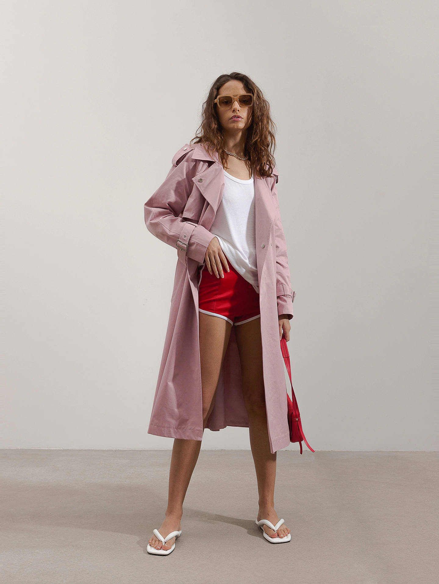 Тренч реглан с отлетной кокеткой