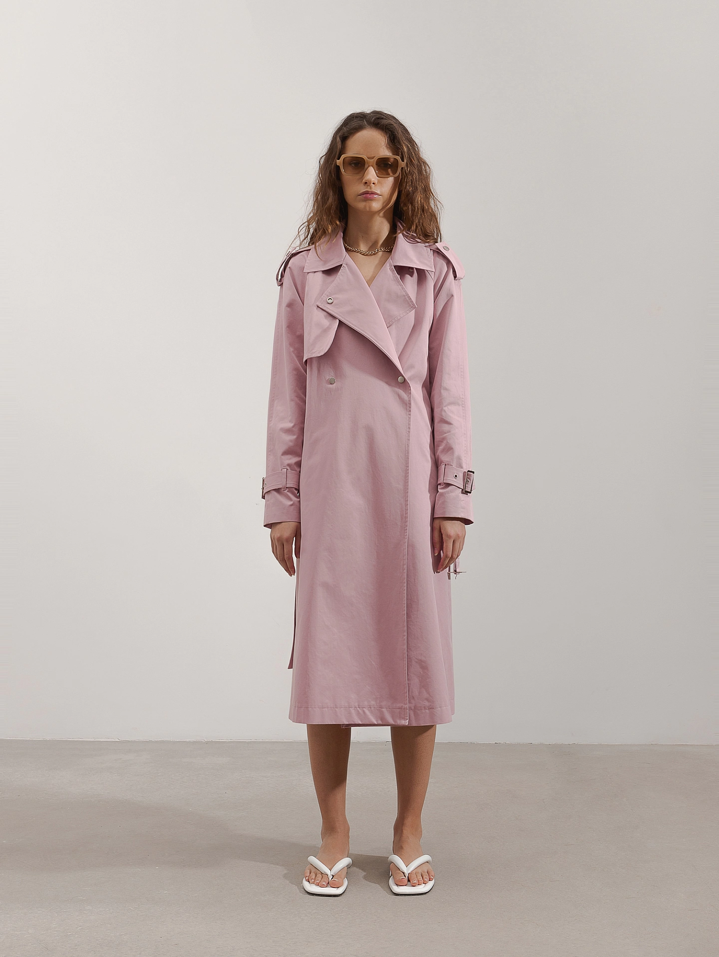 Тренч реглан с отлетной кокеткой