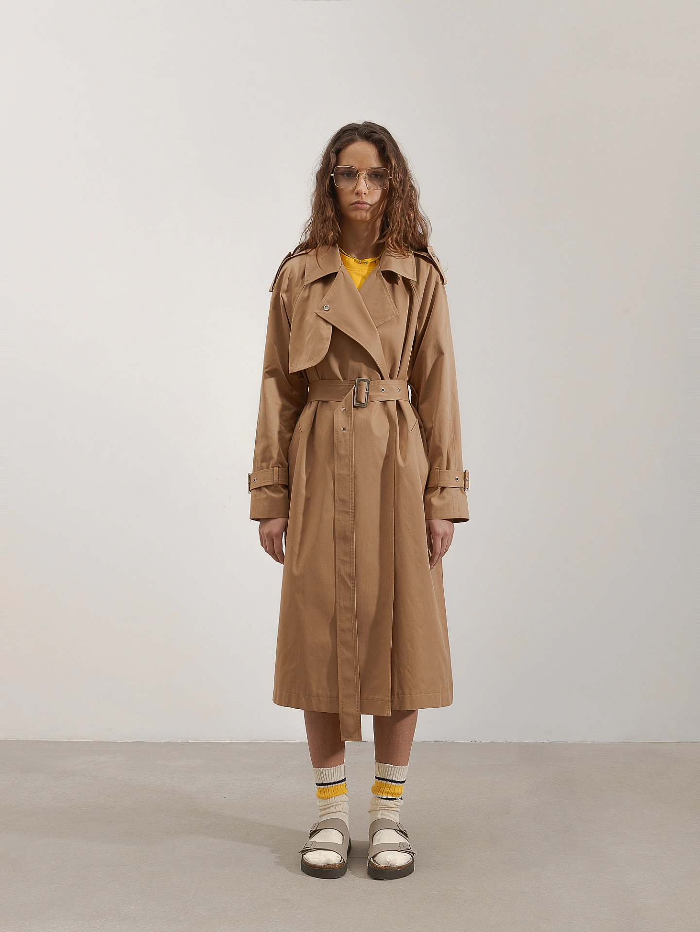 Тренч реглан с отлетной кокеткой