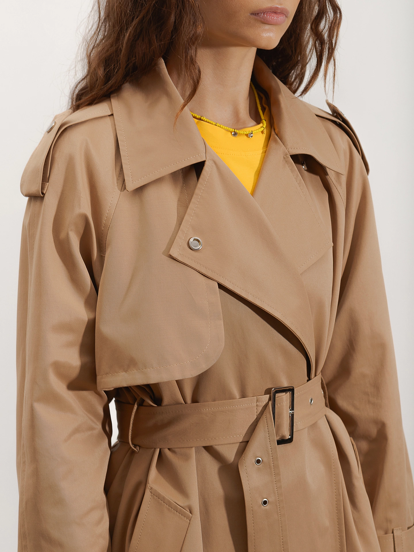 Тренч реглан с отлетной кокеткой