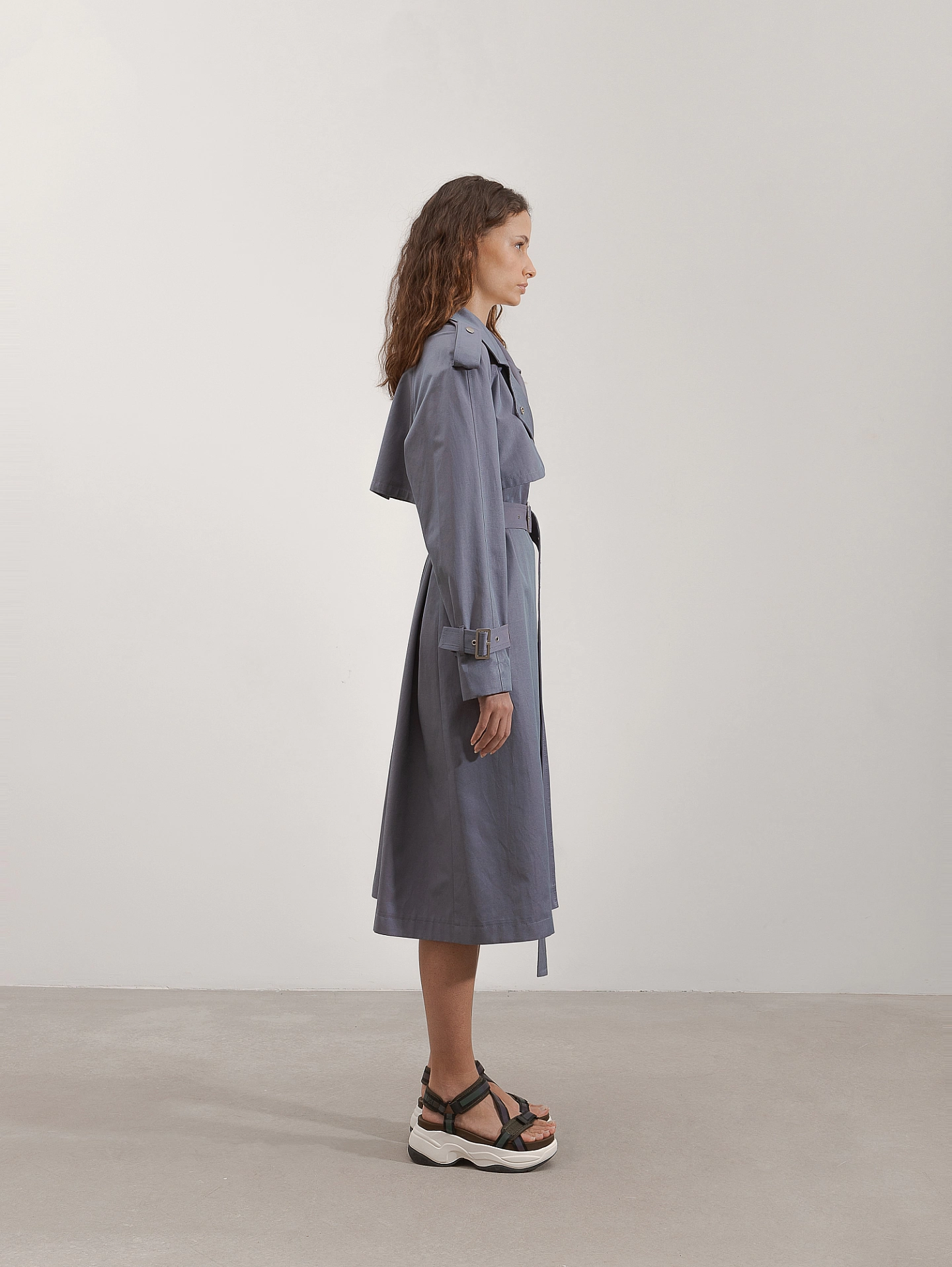 Тренч реглан с отлетной кокеткой