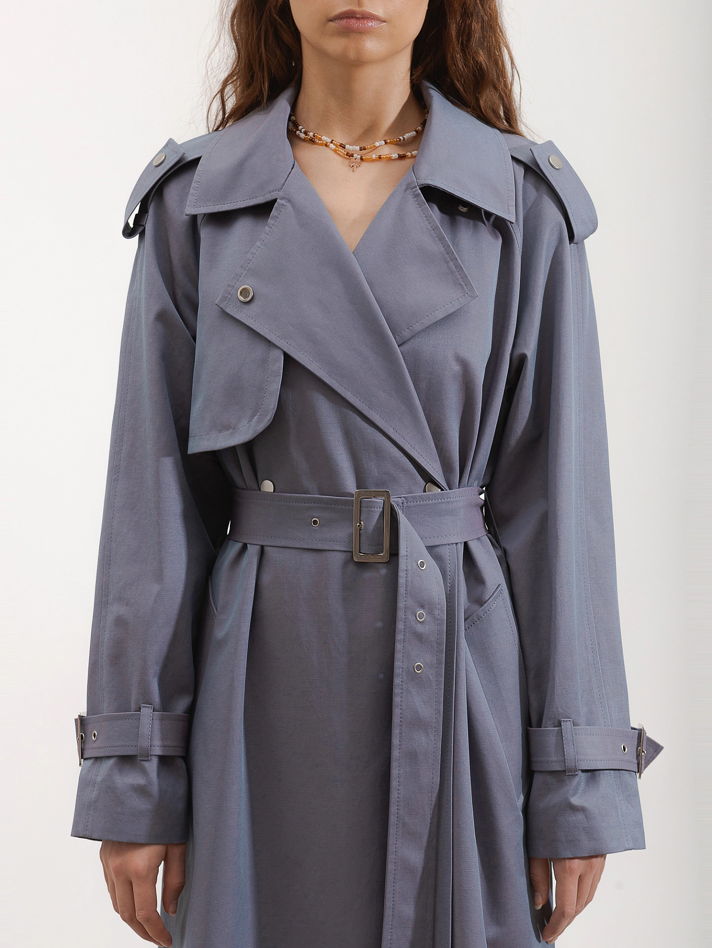 Тренч реглан с отлетной кокеткой