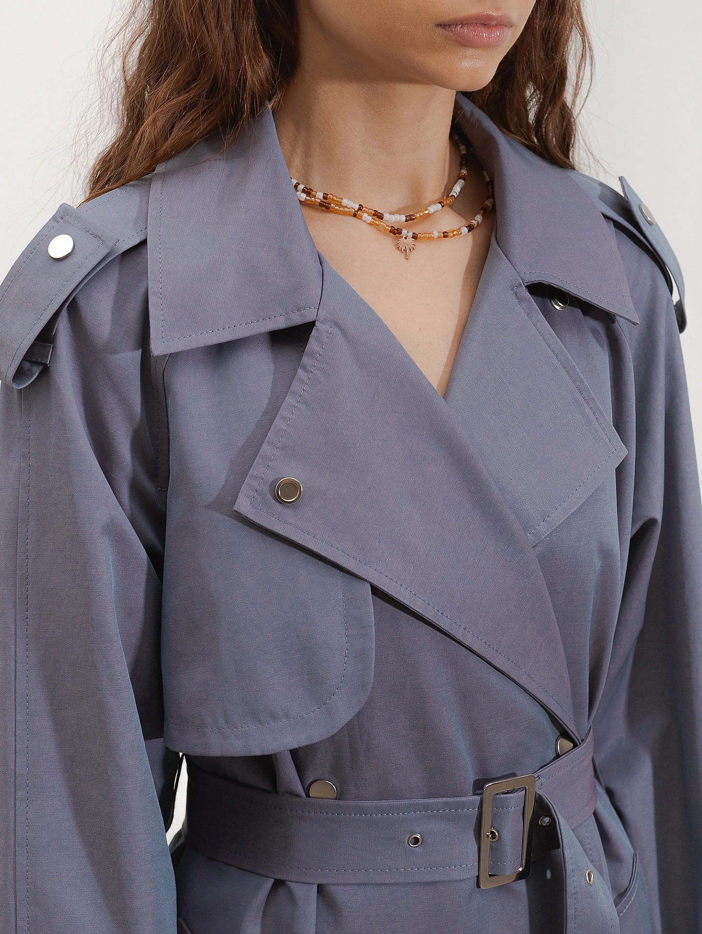 Тренч реглан с отлетной кокеткой