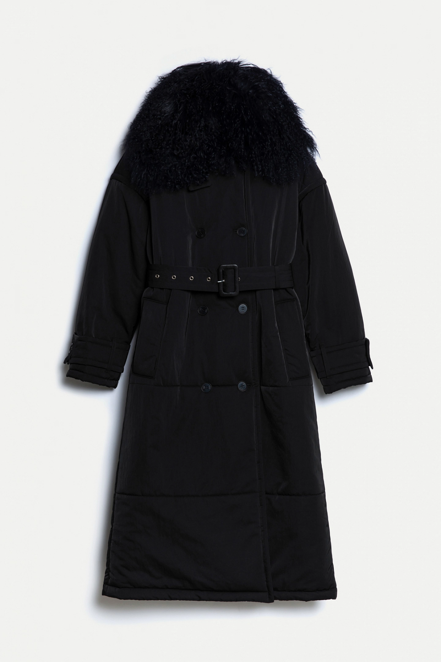 Пуховик стёганый со съёмным воротником