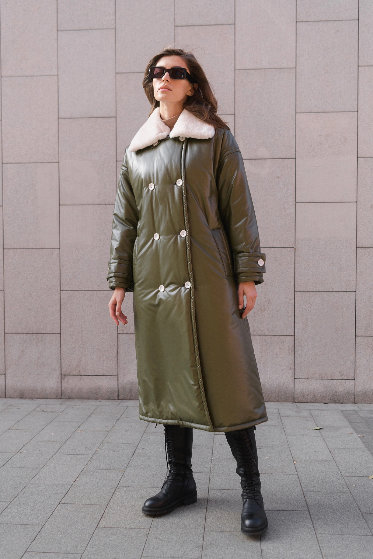 Пуховик со съёмным воротником