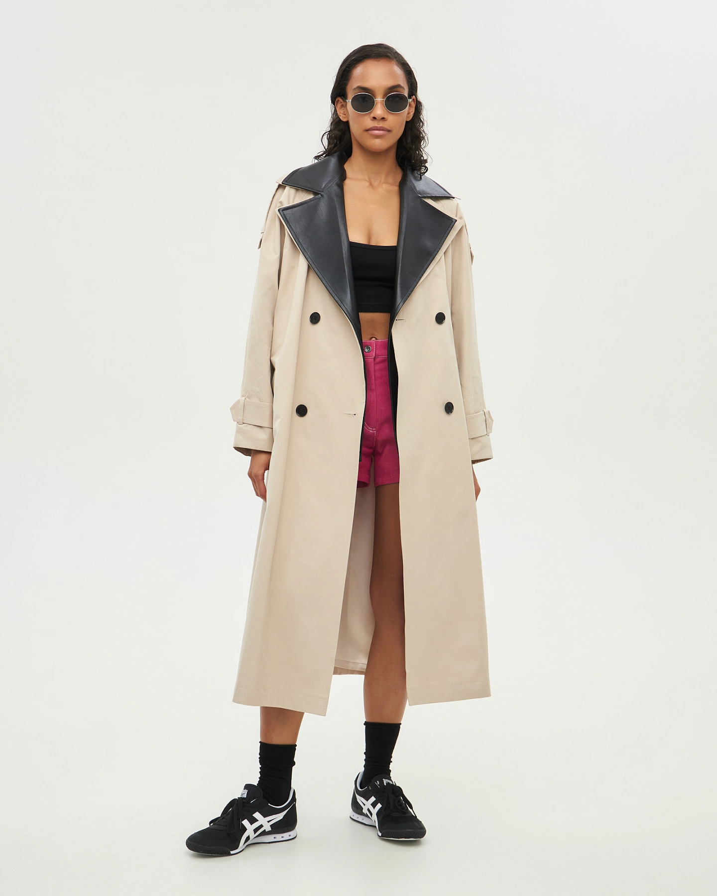 Тренч оверсайз со съёмной отделкой