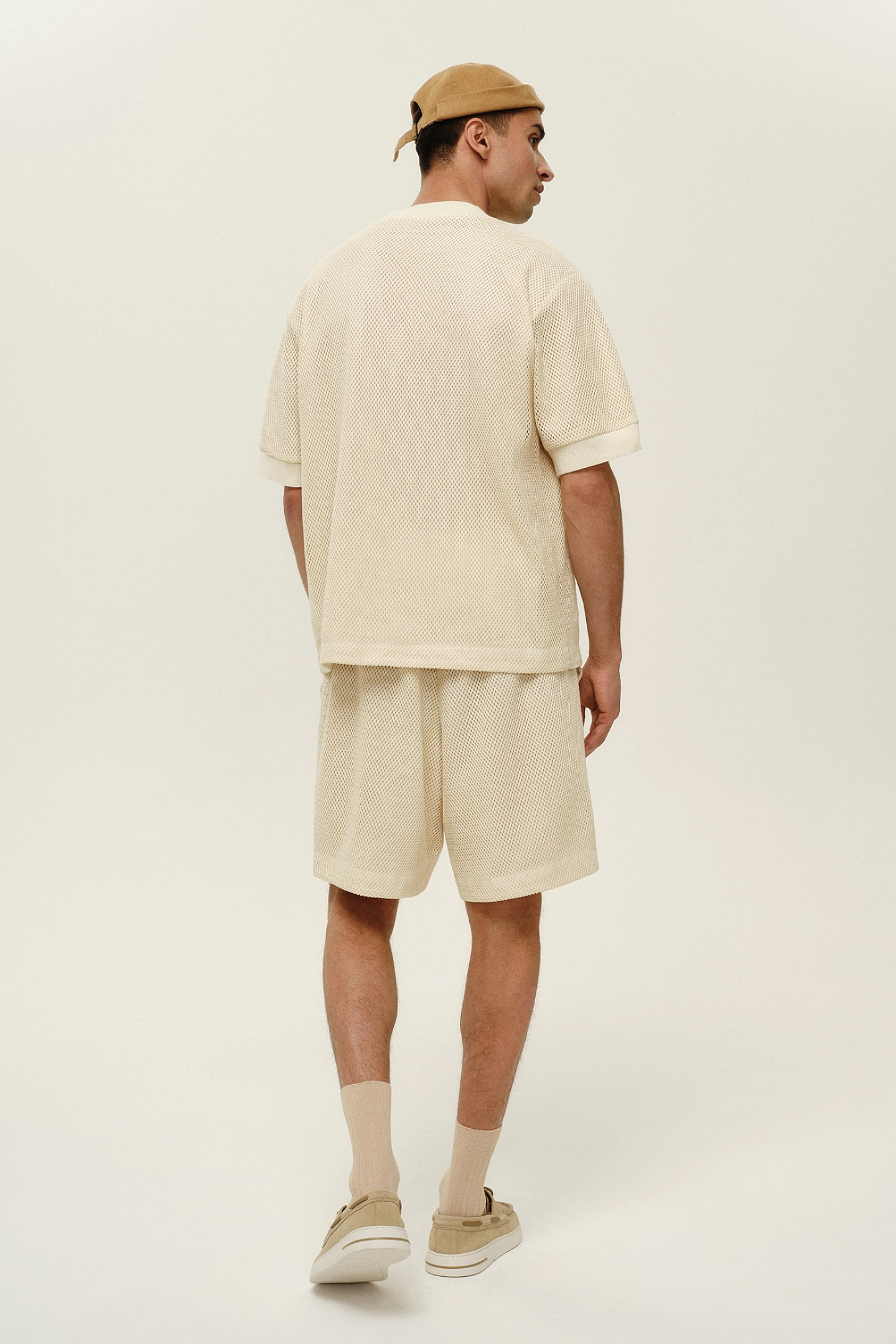 Шорты из хлопковой сетки