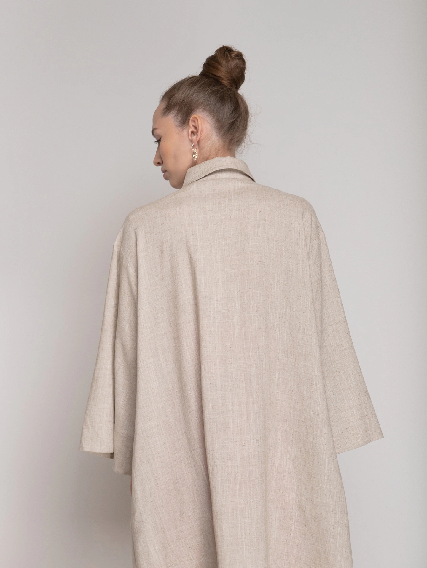 Платье - рубашка с широким рукавом