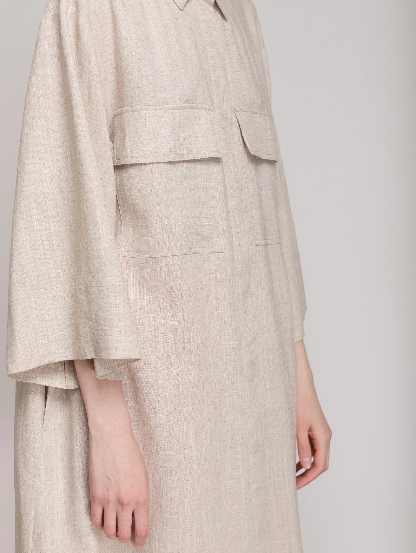 Платье - рубашка с широким рукавом