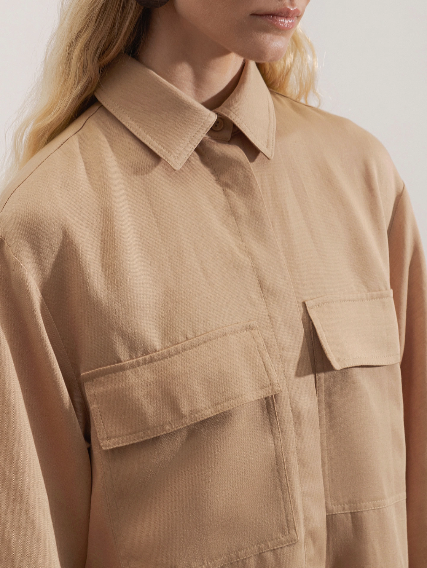 Платье рубашка с широким рукавом и шорты - бермуды