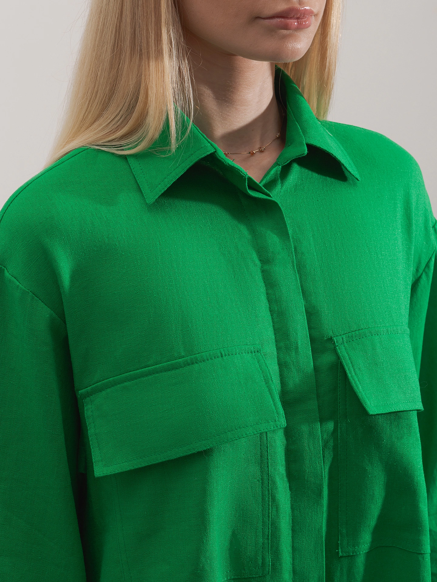 Платье - рубашка с широким рукавом