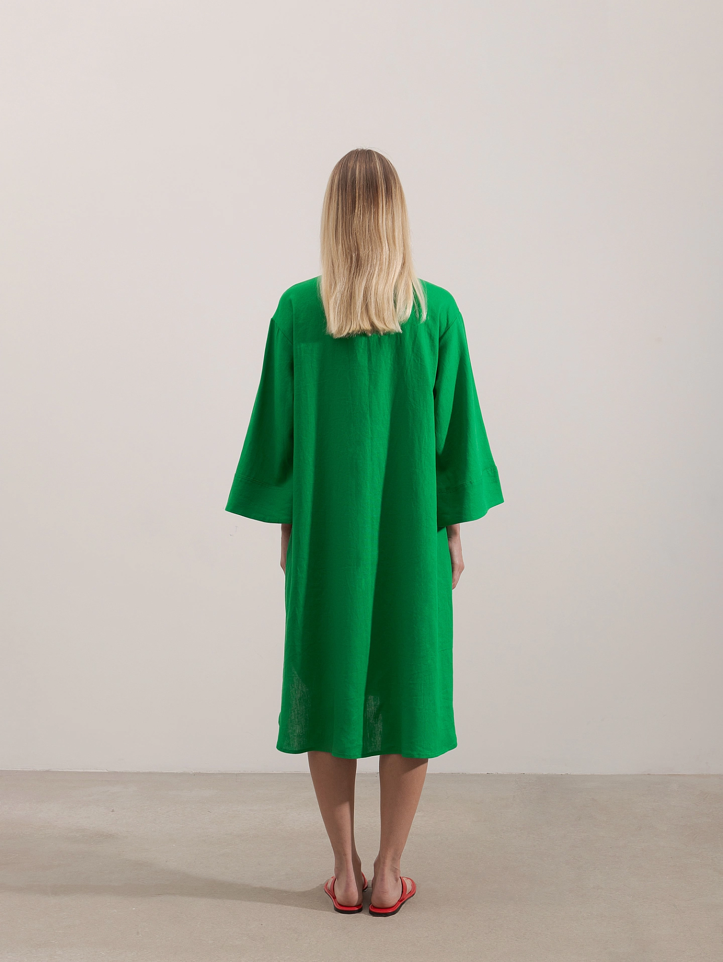 Платье - рубашка с широким рукавом