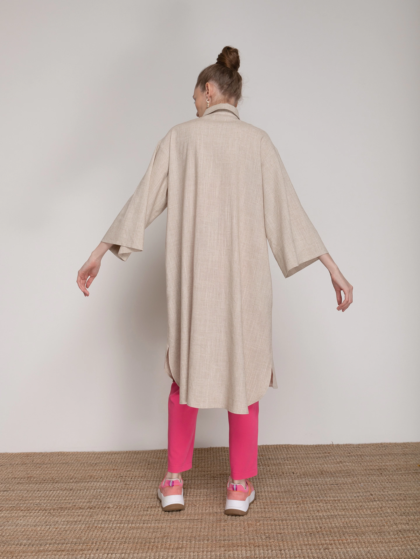 Платье - рубашка с широким рукавом