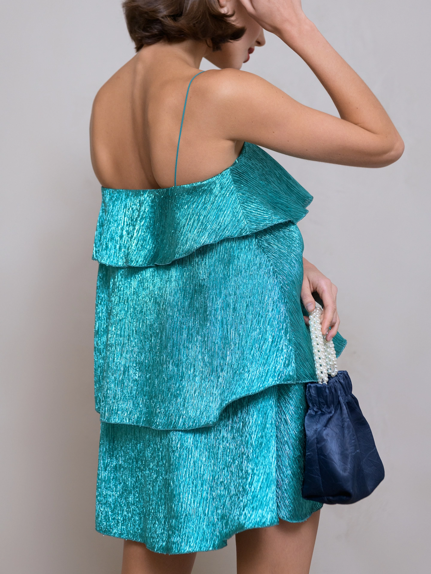 Платье трёхъярусное на бретелях