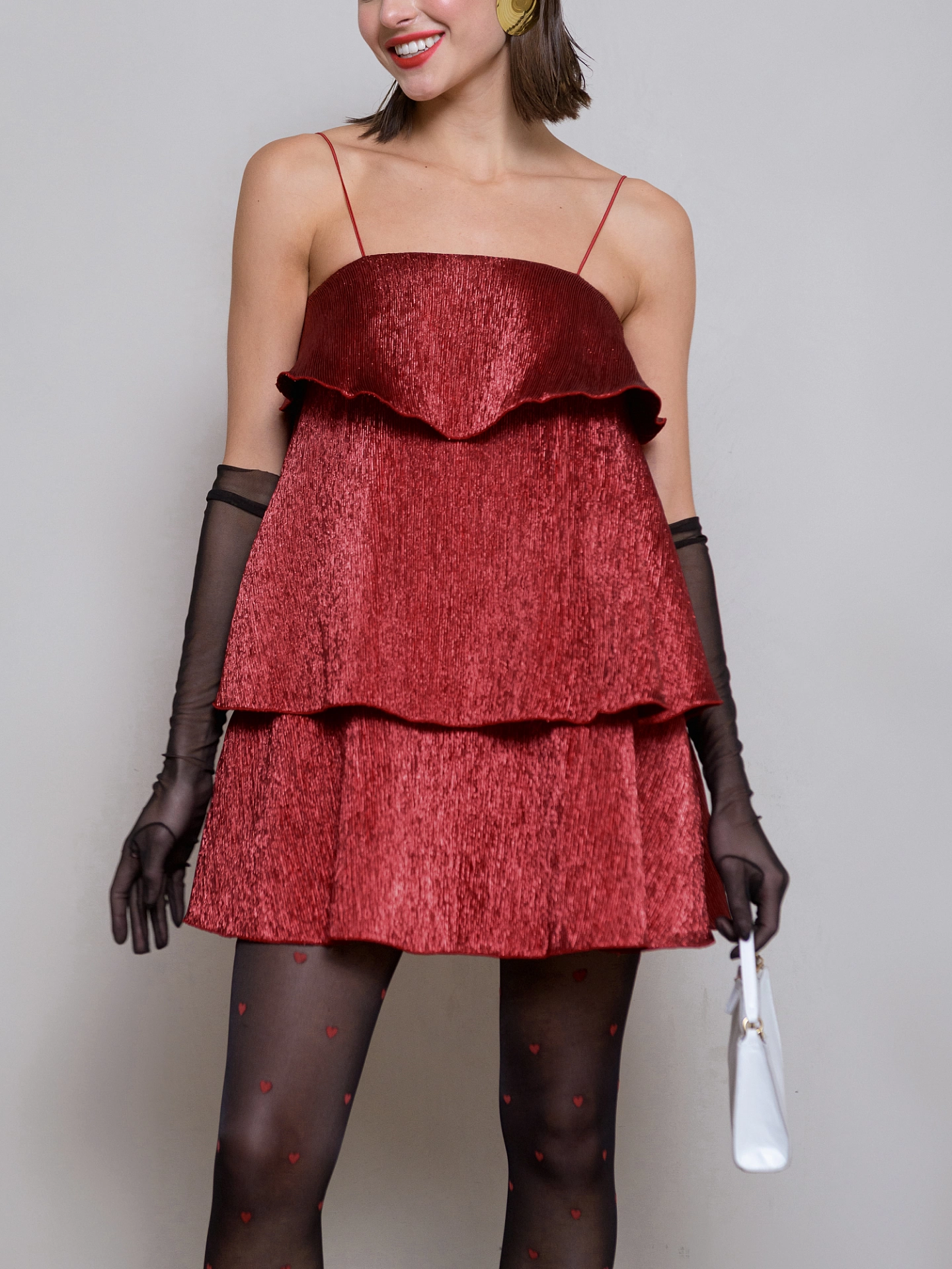 Платье трёхъярусное на бретелях