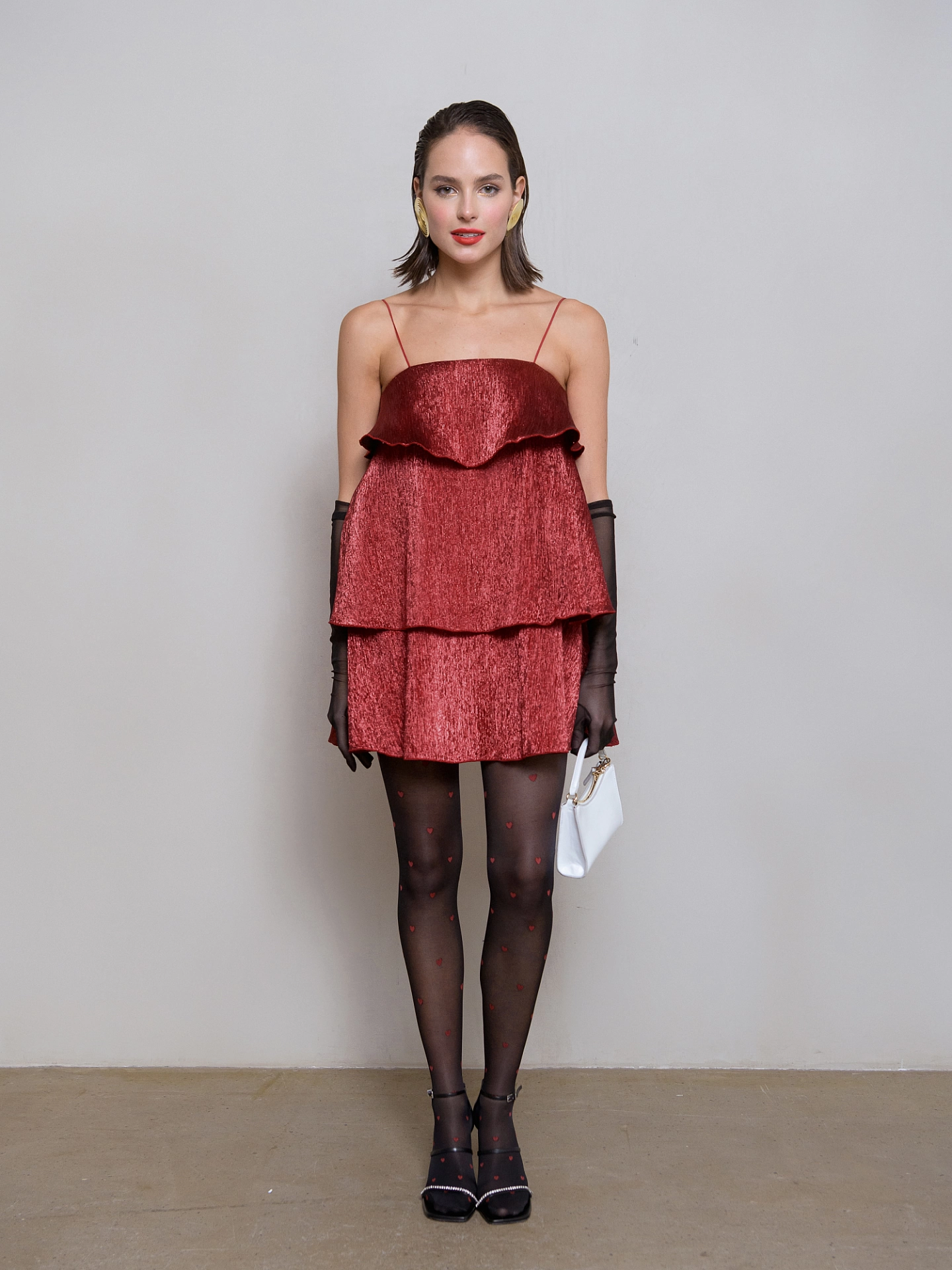 Платье трёхъярусное на бретелях