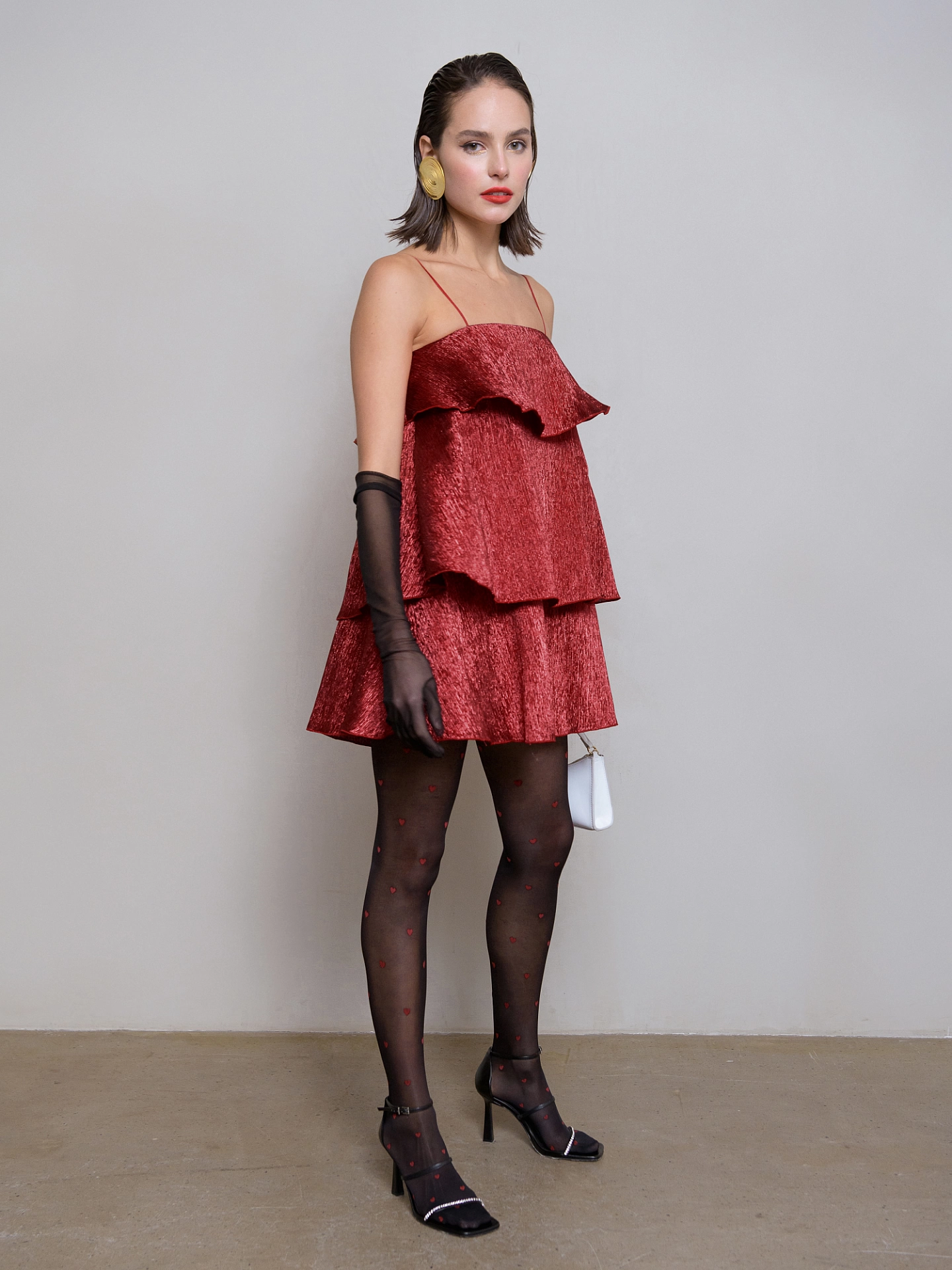 Платье трёхъярусное на бретелях