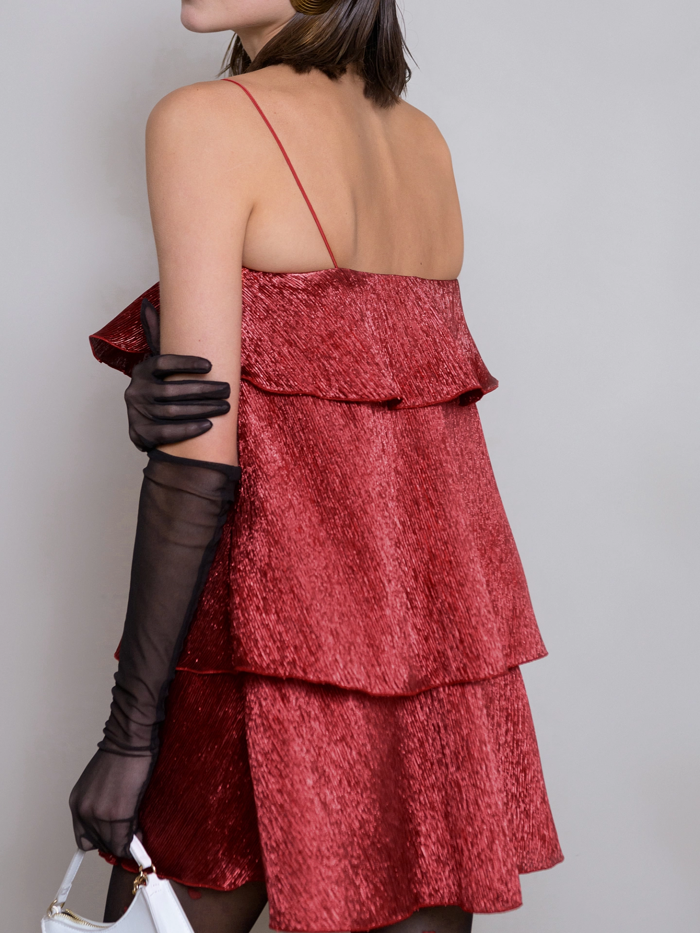 Платье трёхъярусное на бретелях