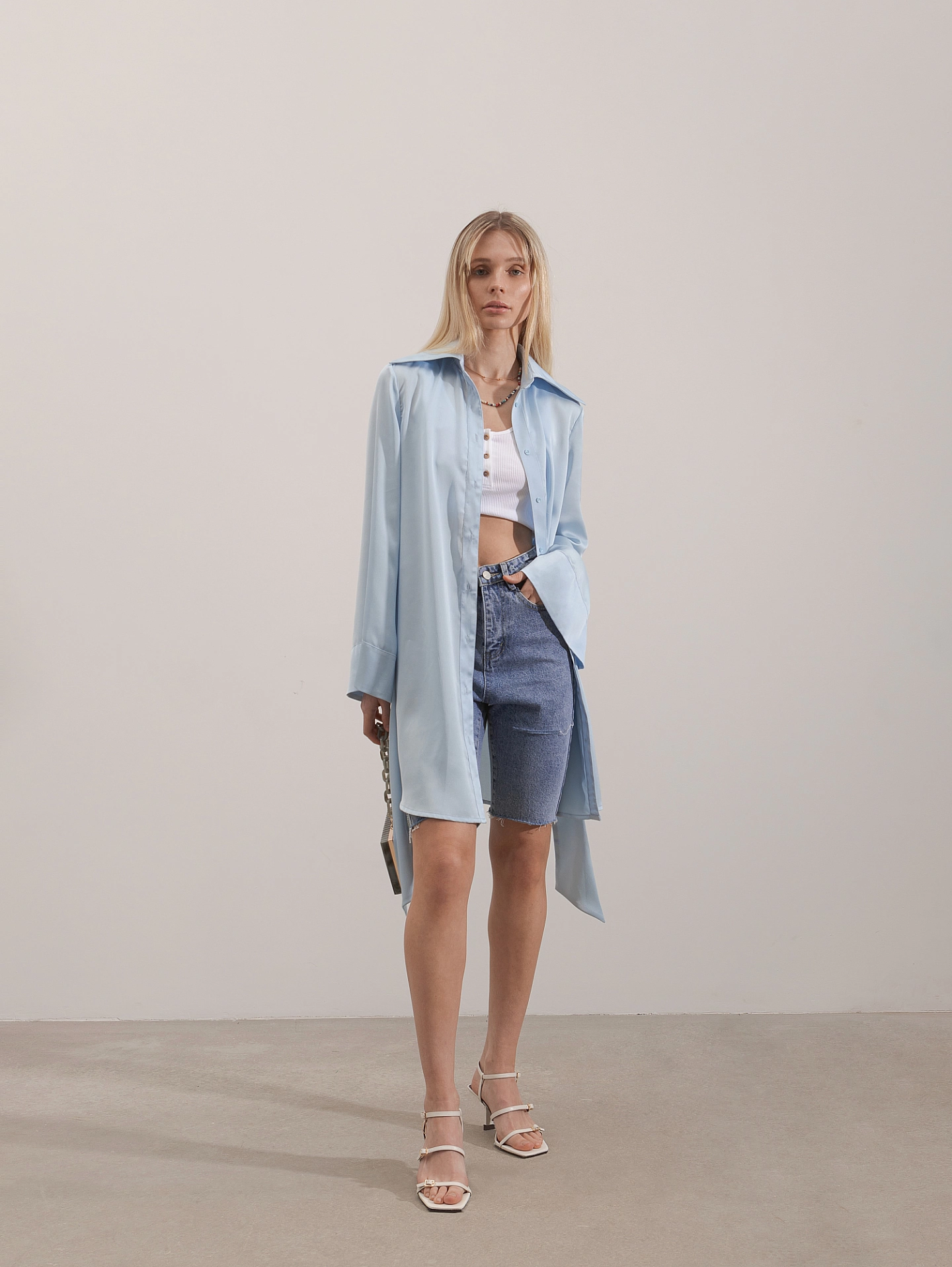 Платье - рубашка с завязками