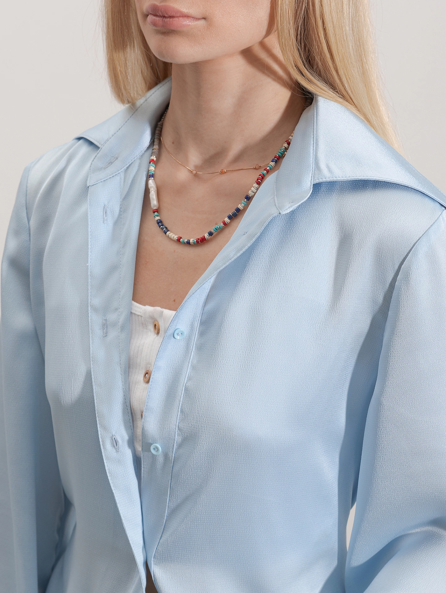 Платье - рубашка с завязками