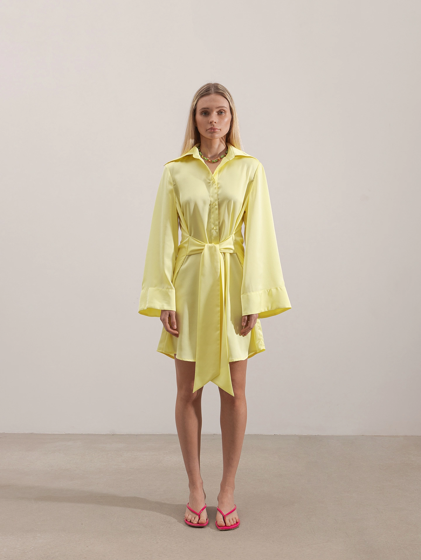 Платье - рубашка с завязками