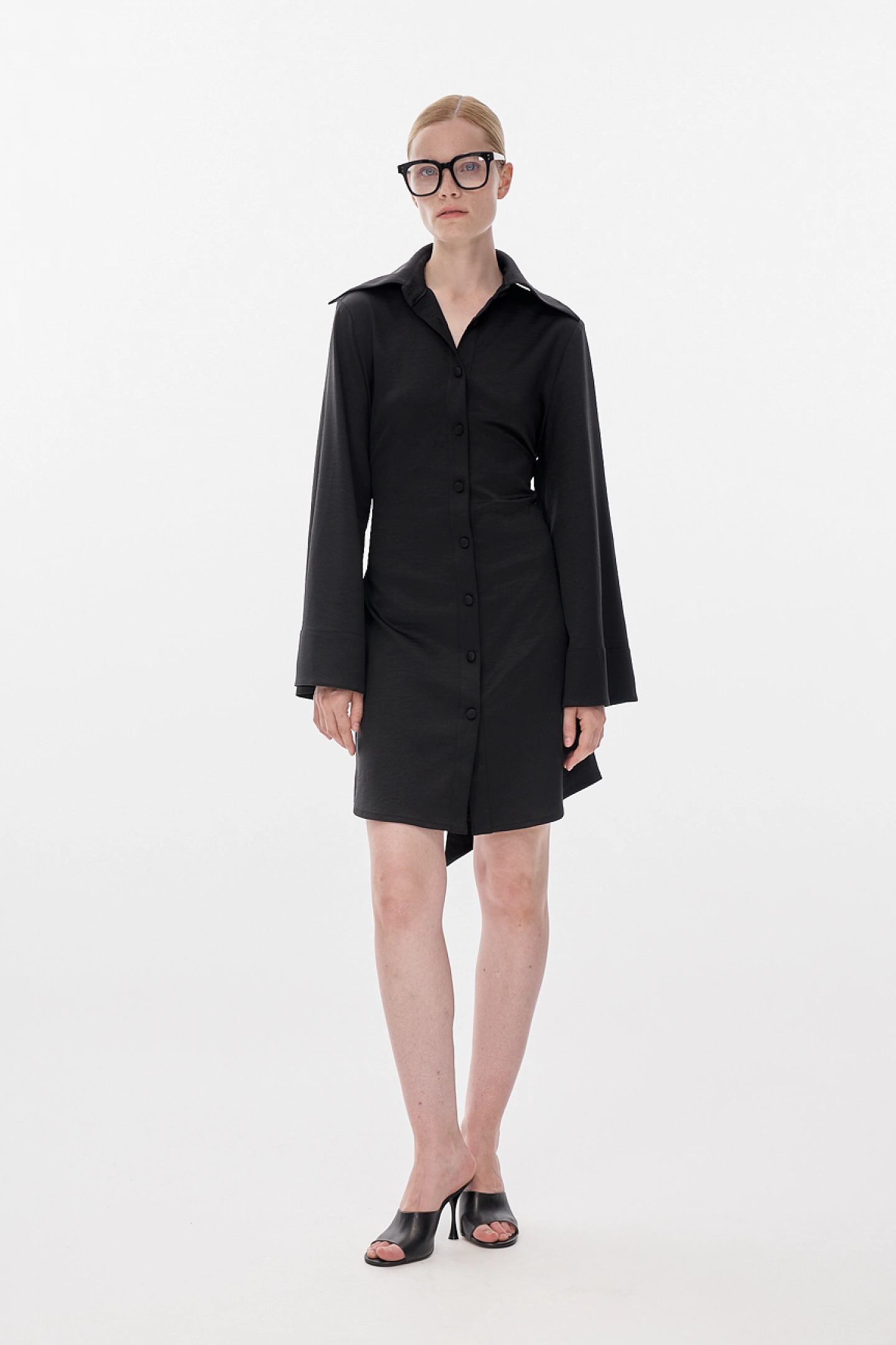 Платье-рубашка с завязками