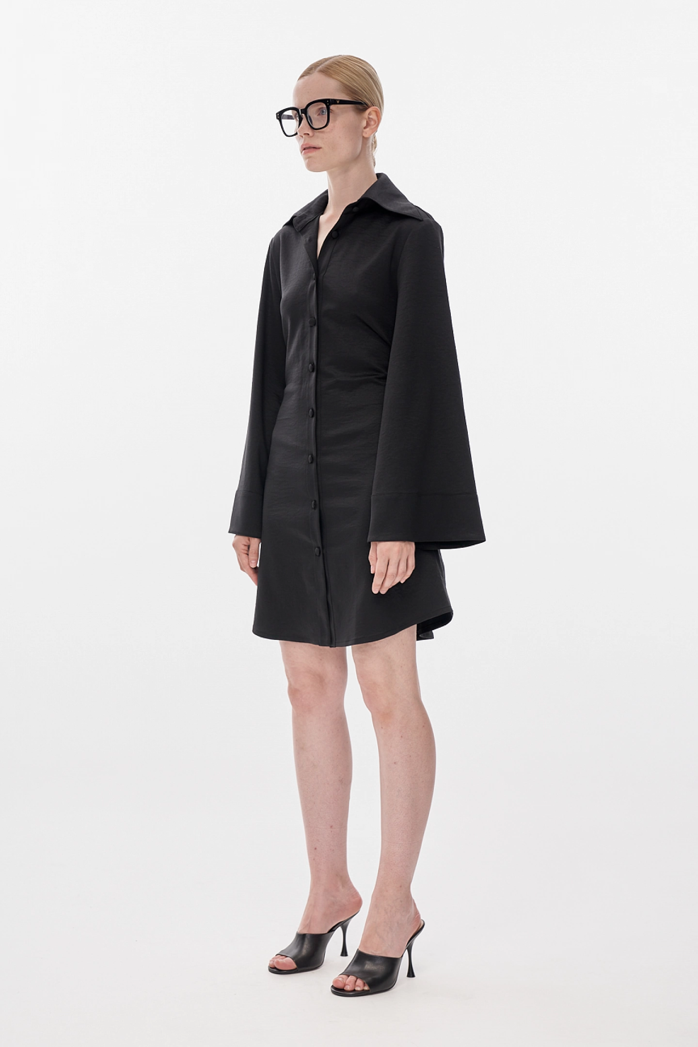 Платье-рубашка с завязками