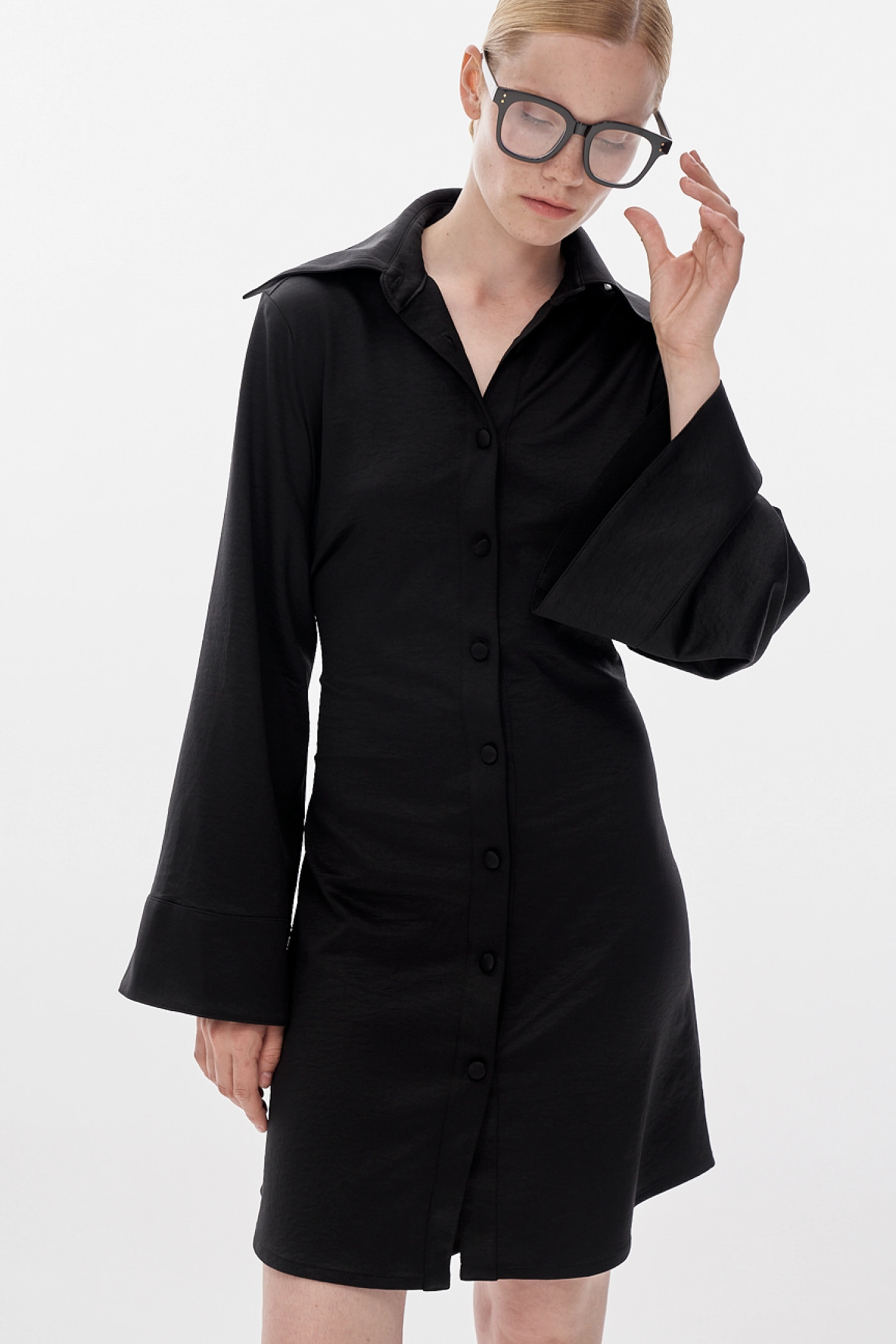 Платье-рубашка с завязками