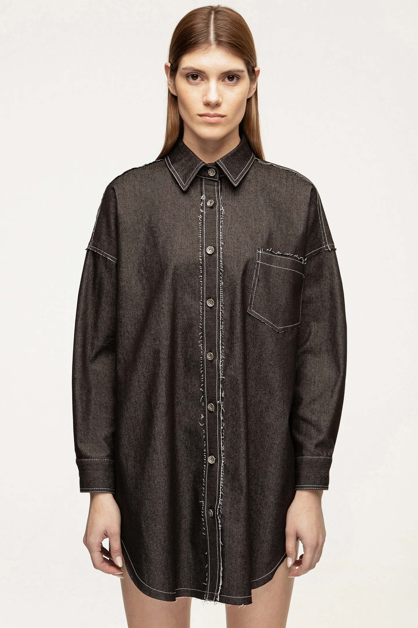 Платье - рубашка джинсовое