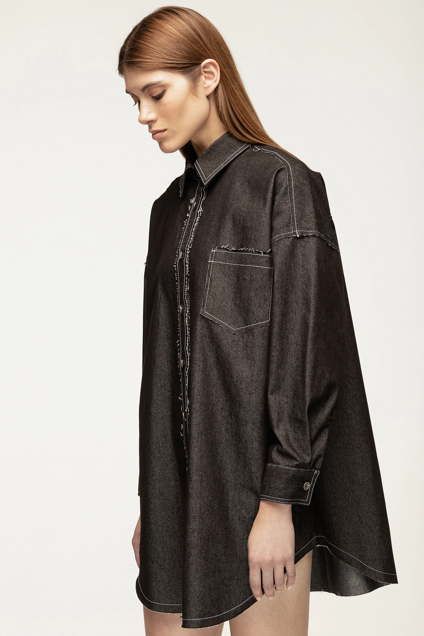 Платье - рубашка джинсовое