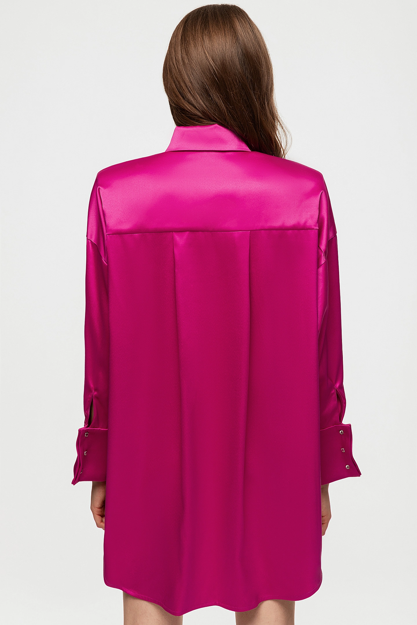 Платье - рубашка атласное