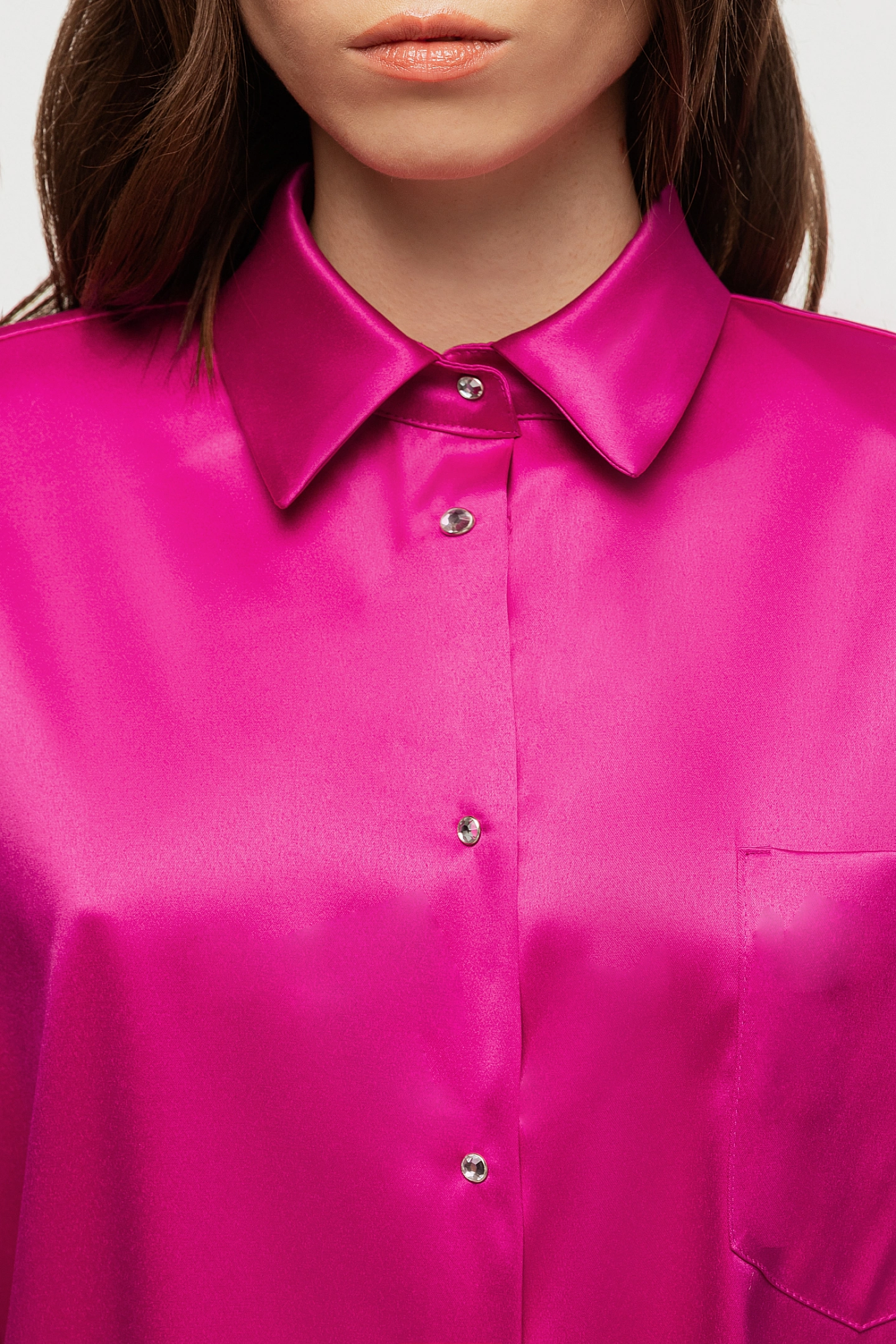 Платье - рубашка атласное