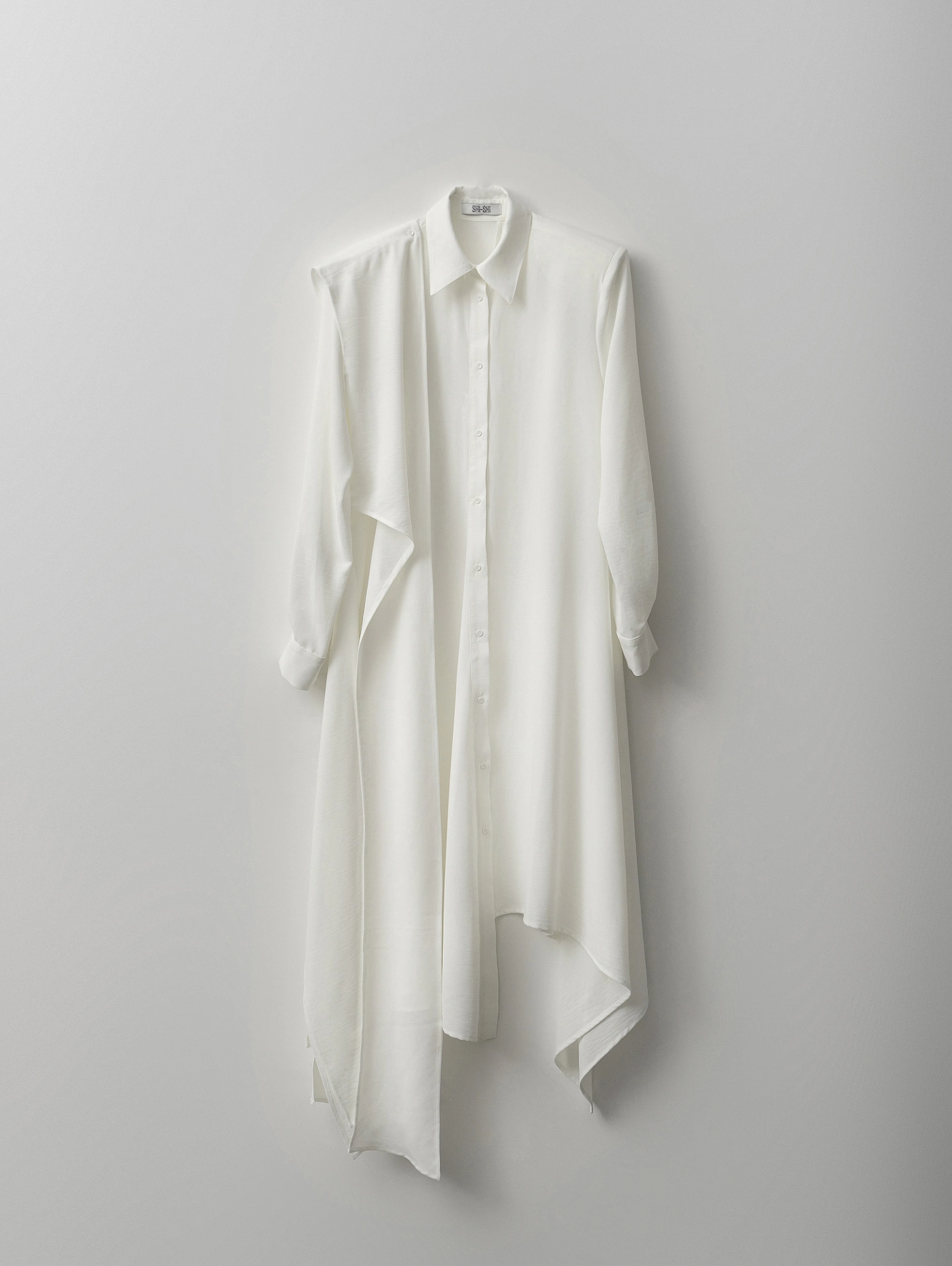 Платье - рубашка асимметричного кроя