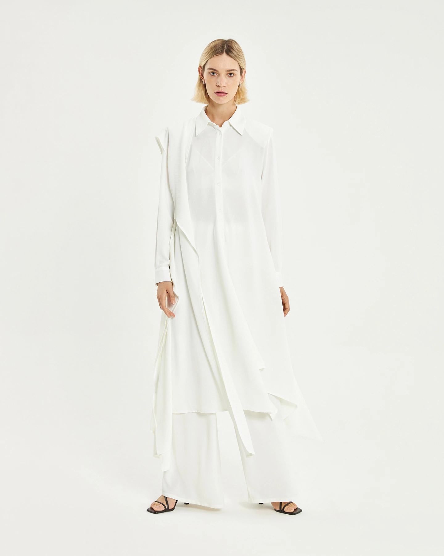 Платье - рубашка асимметричного кроя