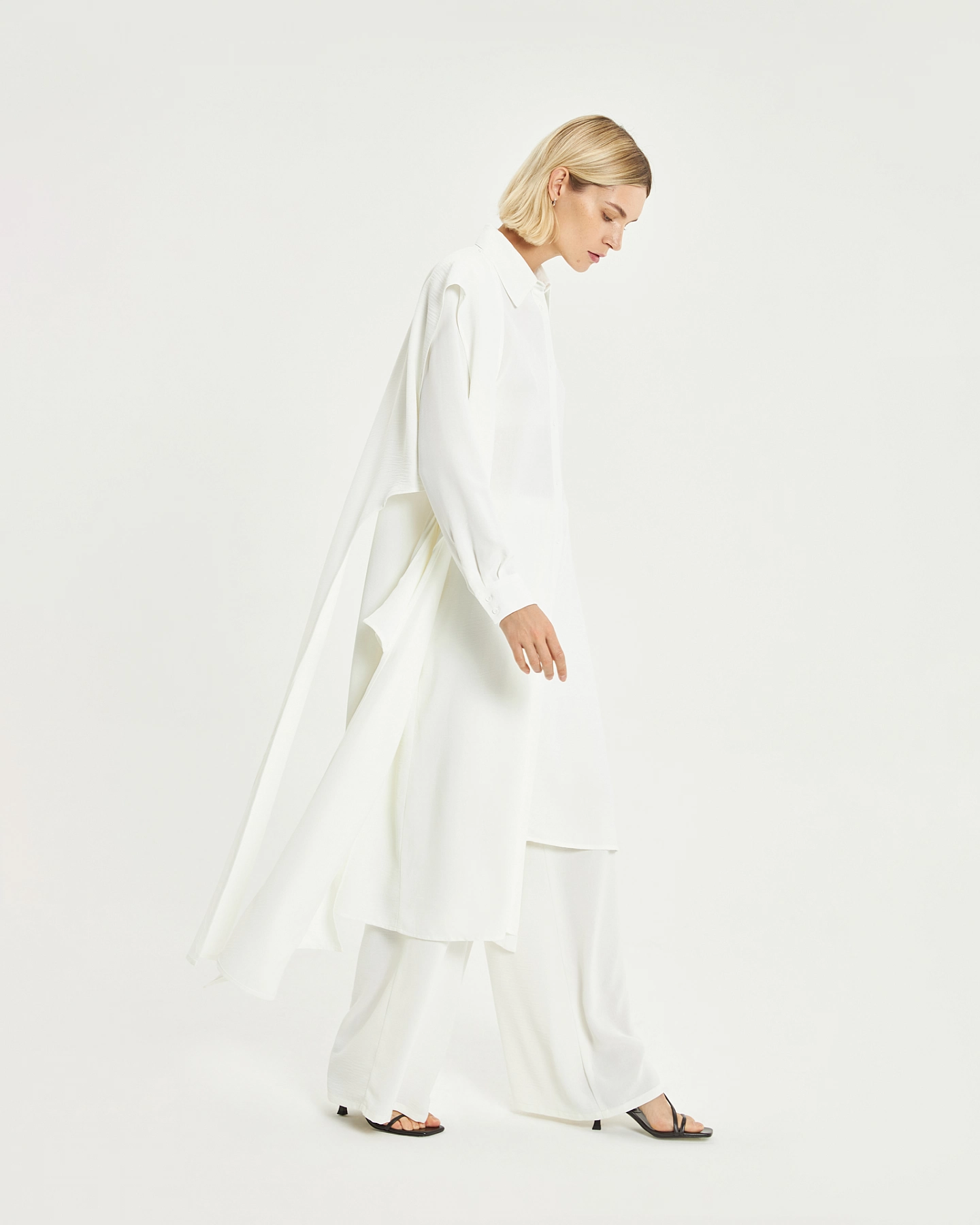 Платье - рубашка асимметричного кроя