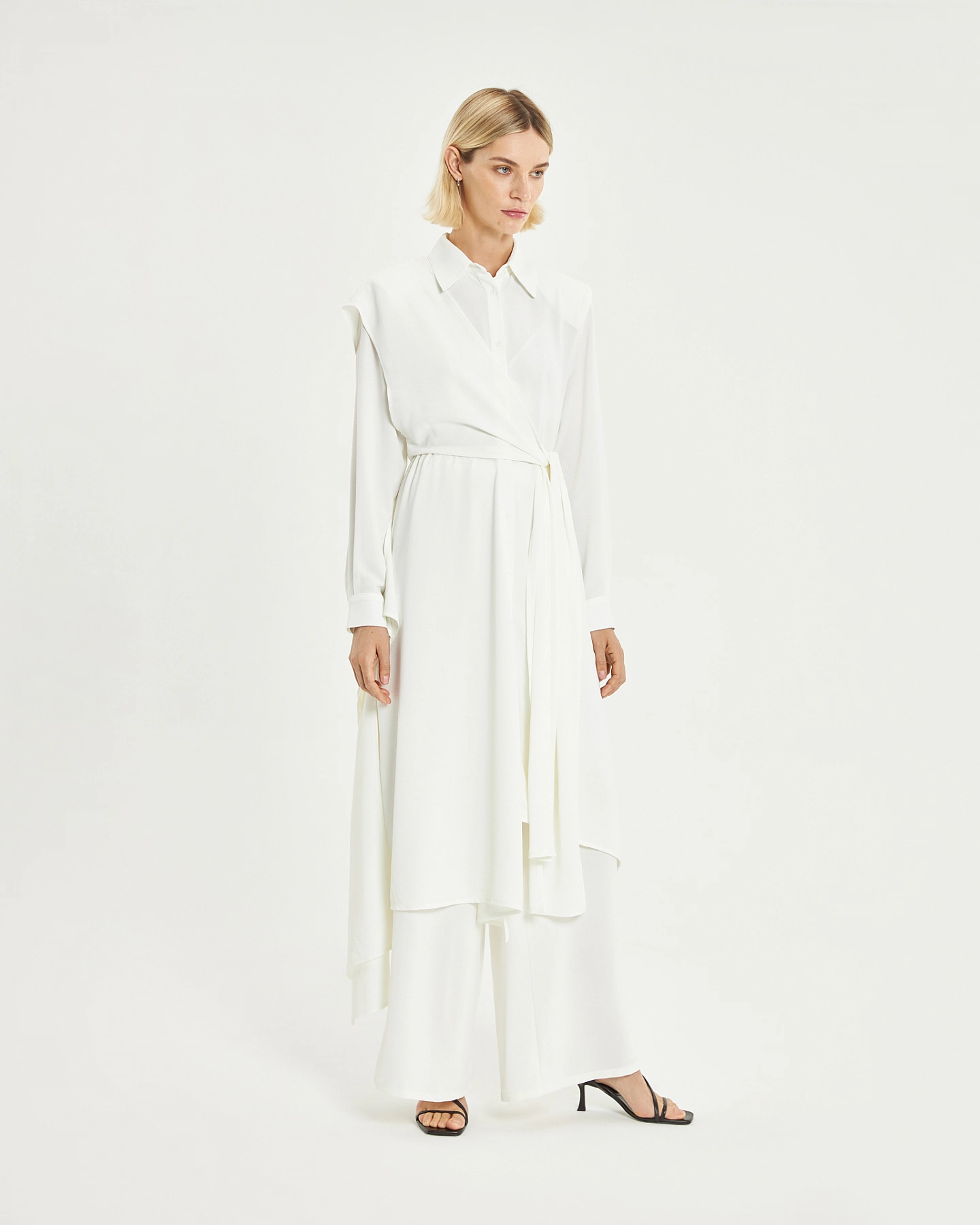 Платье - рубашка асимметричного кроя