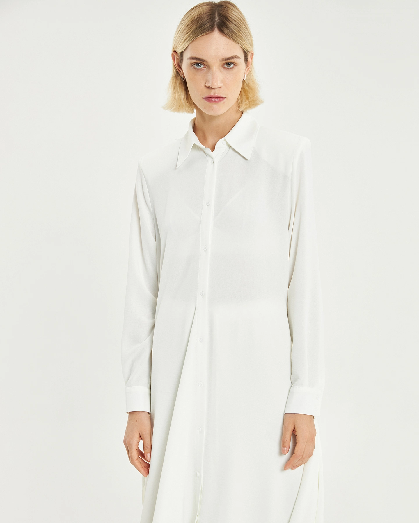 Платье - рубашка асимметричного кроя