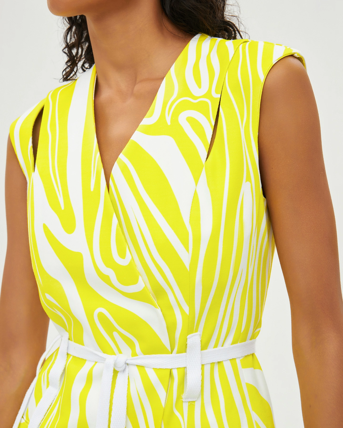 Asymmetrical vest dress