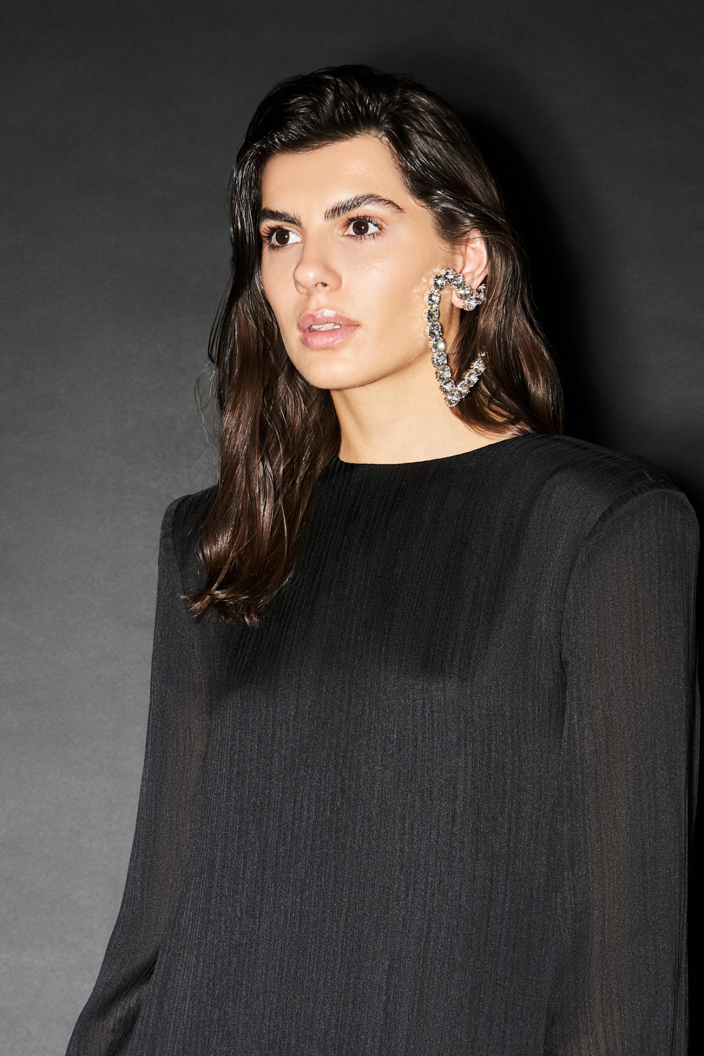 Straight dress with removable basque