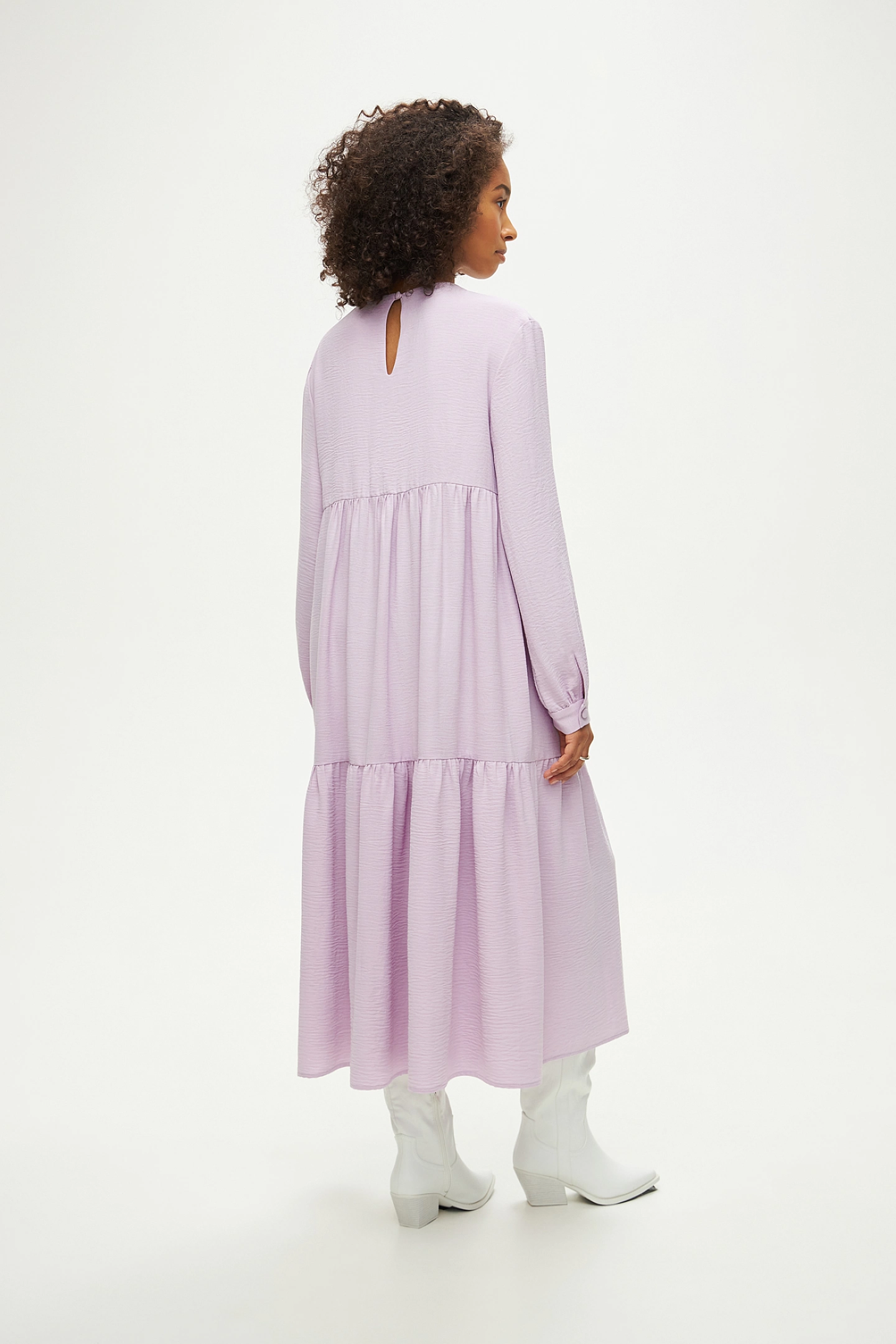 Long sleeve tiered dress