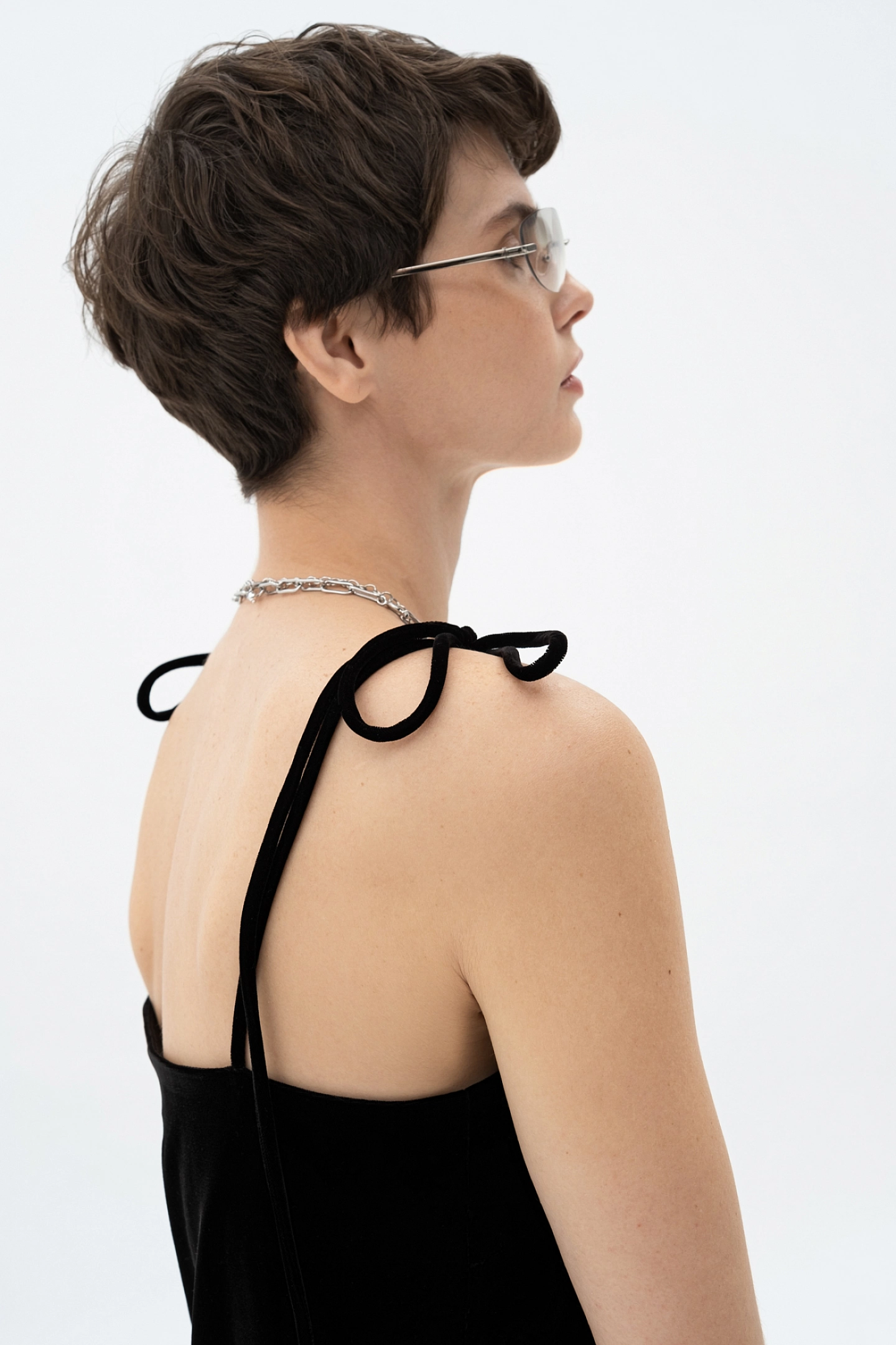 Платье-комбинация из бархата