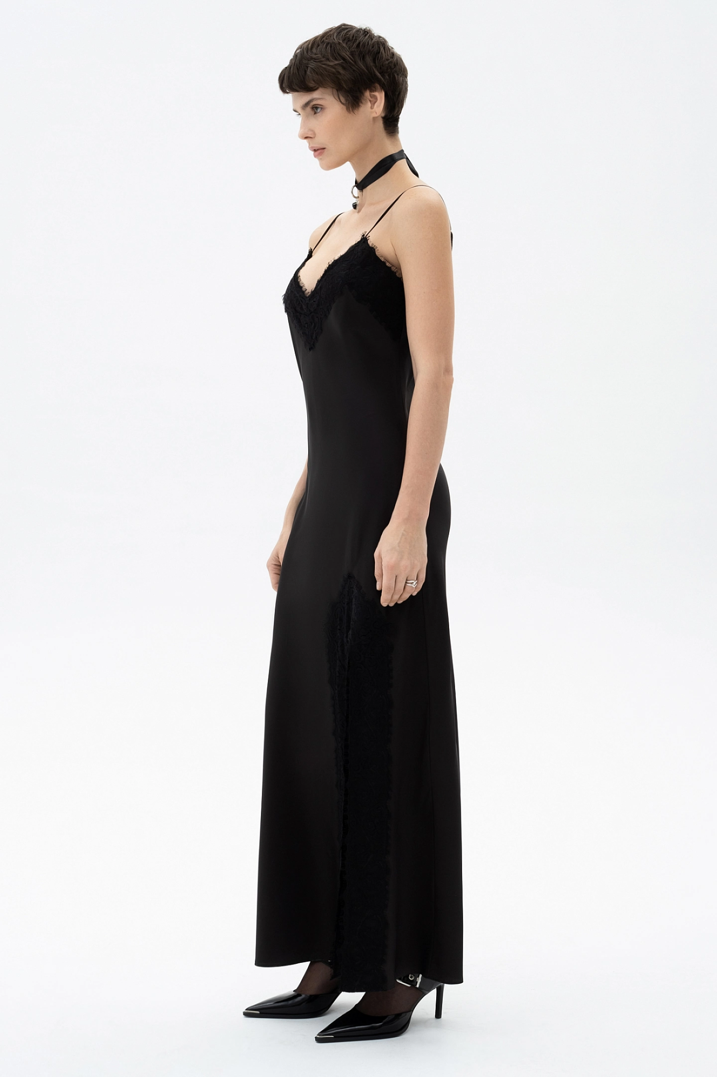 Combination-dress with lace