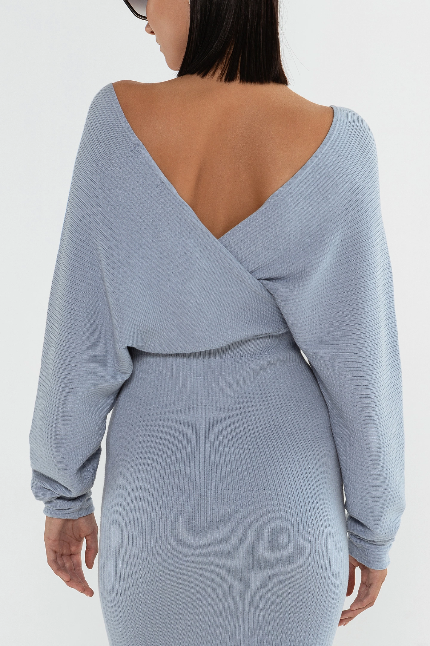 Платье вязаное со свободным верхом