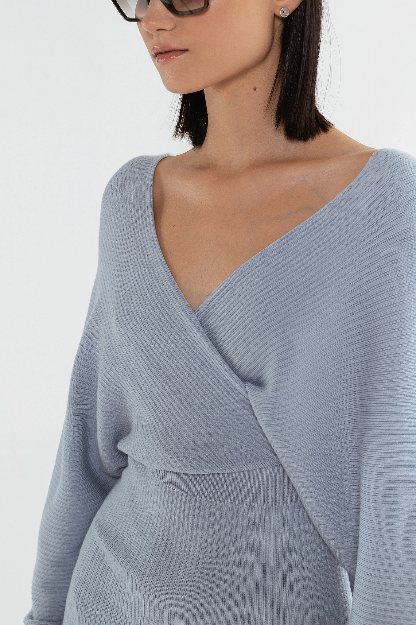 Платье вязаное со свободным верхом