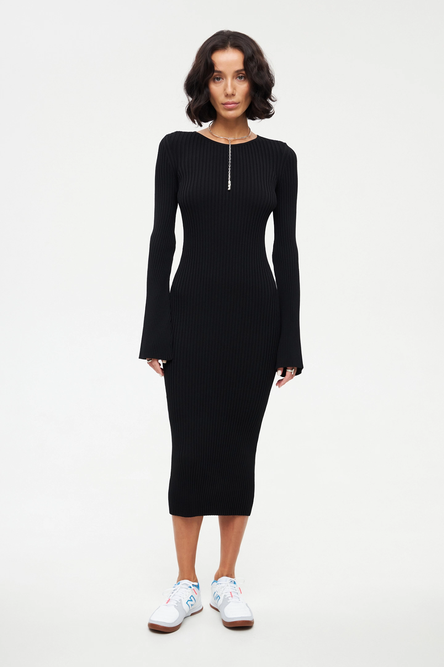 Платье - лапша вязаное