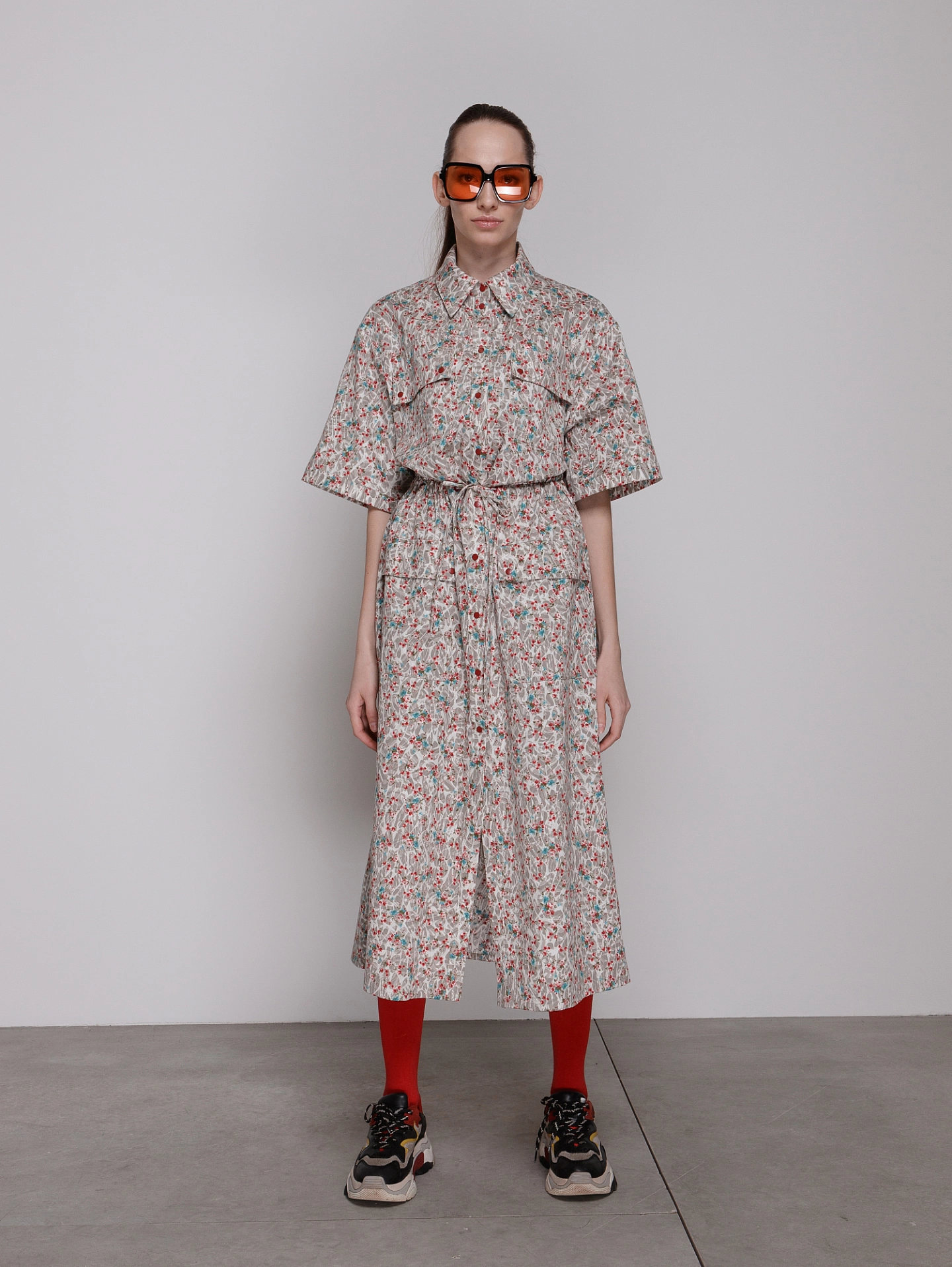 Платье - рубашка на кнопках