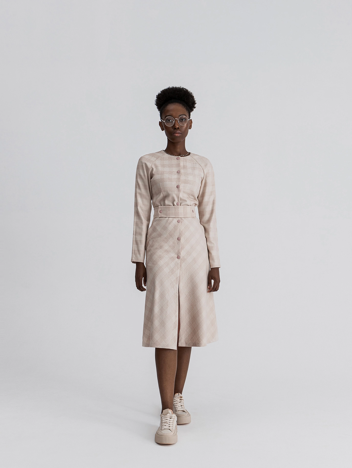 Платье реглан на кнопках