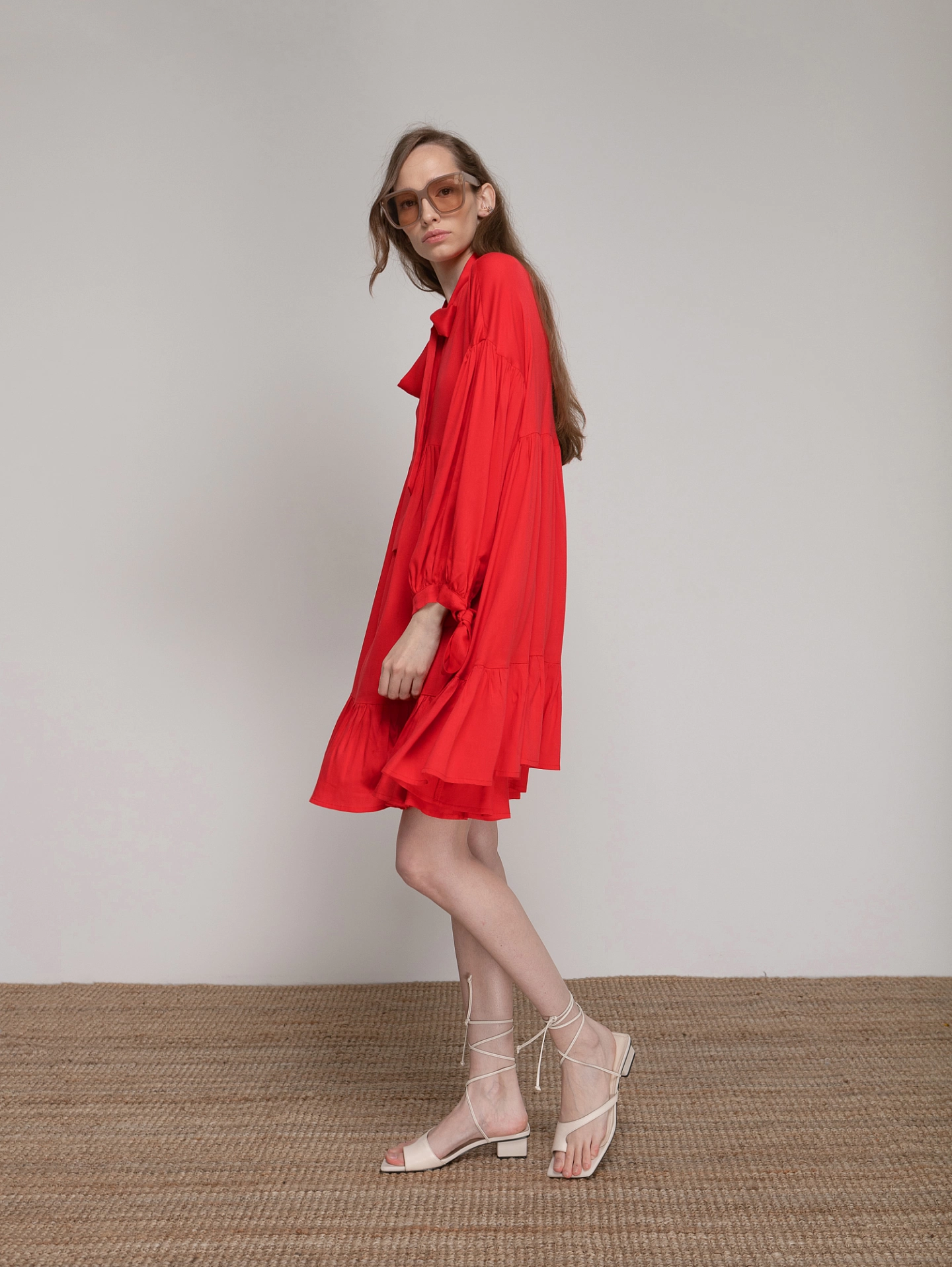 Платье летящее мини