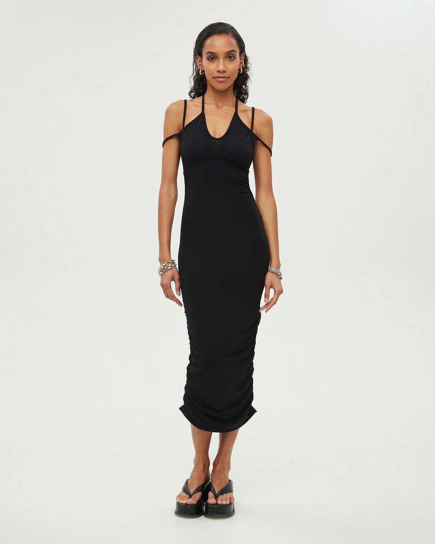 Strapless knit dress